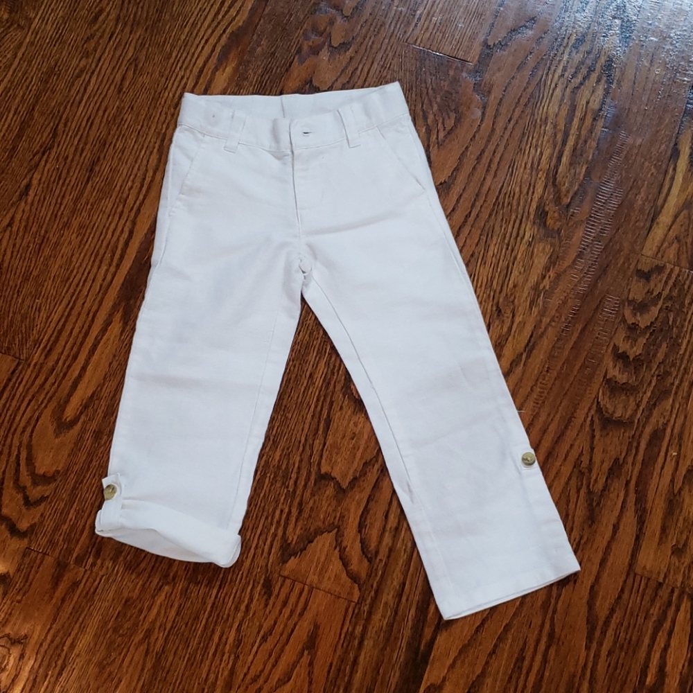 Janie and Jack white linen pants